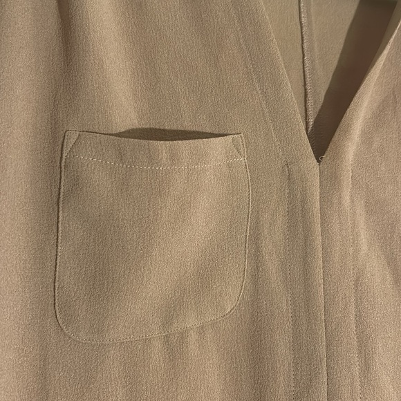 All In Favor Dress Pink Adobe V Neck Hailey Crepe Dress - Picture 3 of 5